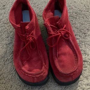 vintage red and black shoes inside leather size women 8